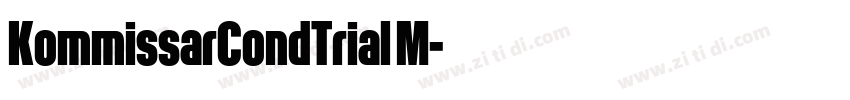 KommissarCondTrial M字体转换